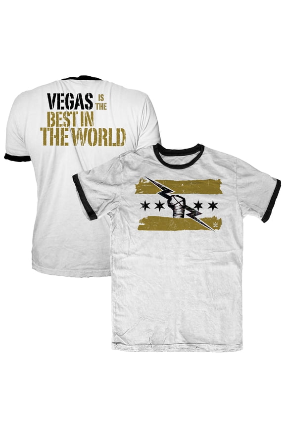 Men's White CM Punk Best in the World Las Vegas Ringer T-Shirt