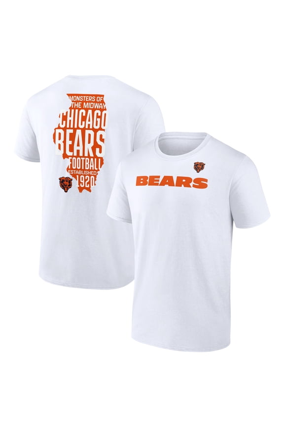 Men's  White Chicago Bears Hot Shot T-Shirt