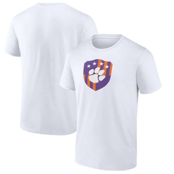 Men's  White Clemson Tigers Soccer Crest T-Shirt