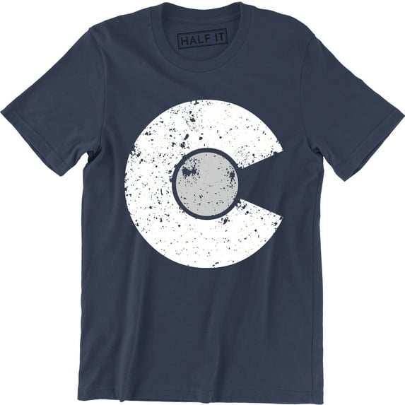 Men's White Colorado Logo Denver State Flag Pride Retro T-Shirt