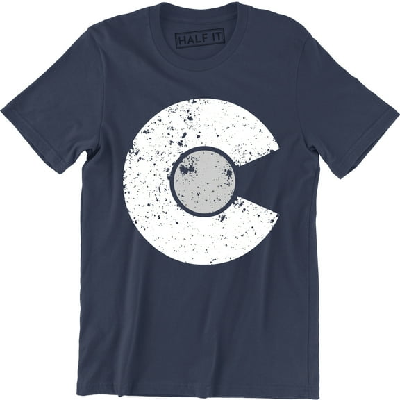Men's White Colorado Logo Denver State Flag Pride Retro T-Shirt