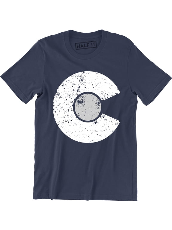 Men's White Colorado Logo Denver State Flag Pride Retro T-Shirt