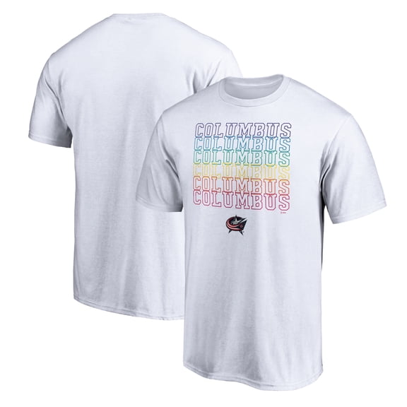 Men's White Columbus Blue Jackets City Pride T-Shirt