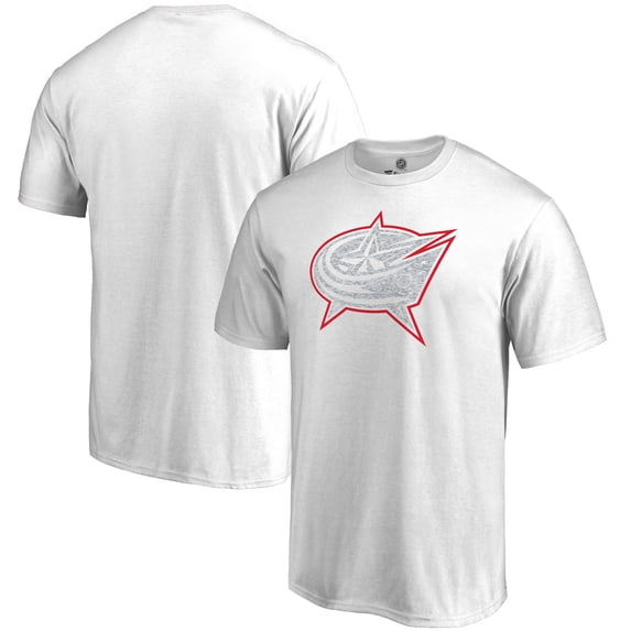 Men's White Columbus Blue Jackets Whiteout T-Shirt