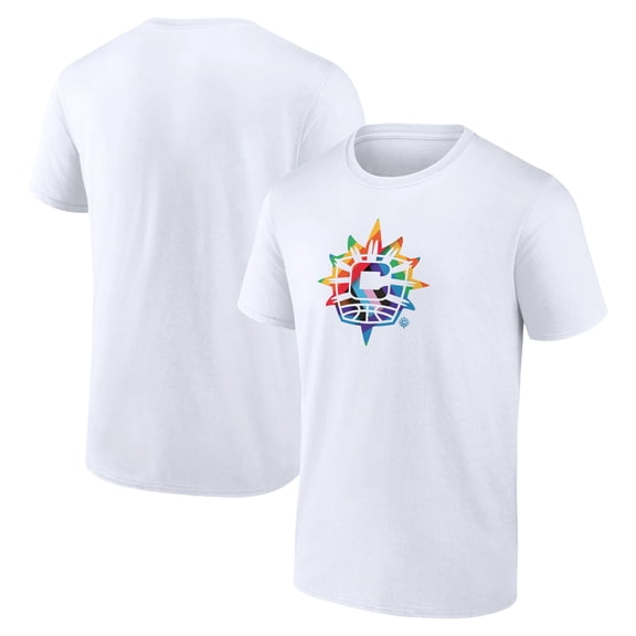 Men's White Connecticut Sun Team Logo Pride T-Shirt