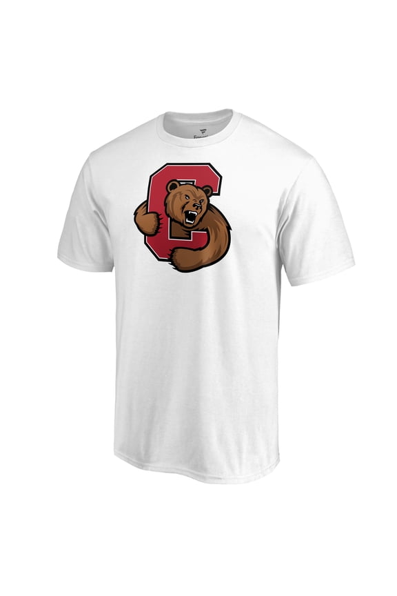 Men's White Cornell Big Red Primary Team Logo T-Shirt