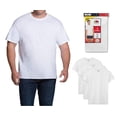 thumbnail image 1 of Men's White Crew Extended Sizes, 3 Pack, 1 of 5
