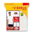 Men's White Crew T Shirts, 6+2 Bonus Pack