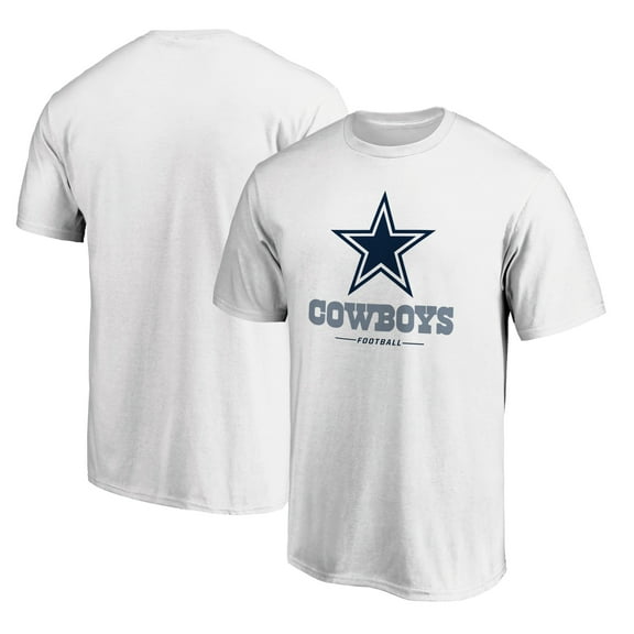 Men's White Dallas Cowboys Team Lockup T-Shirt