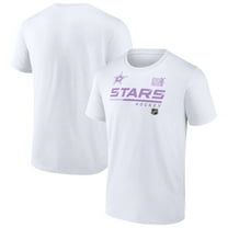 Men's White Dallas Stars NHL Hockey Fights Cancer T-Shirt