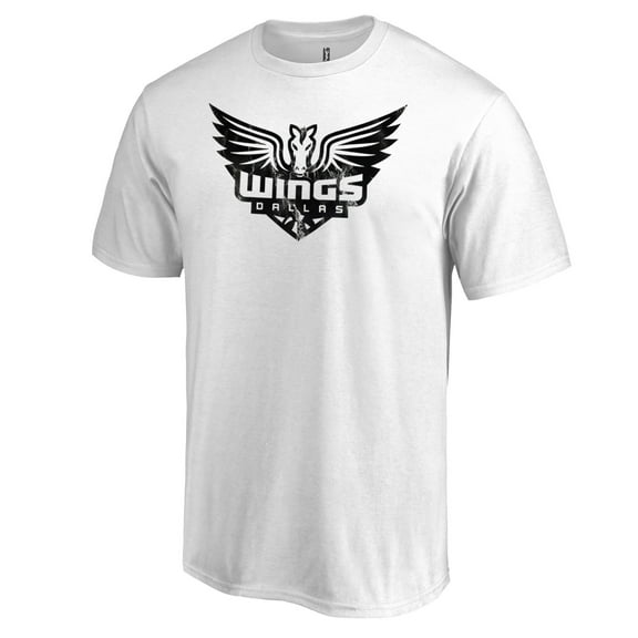 Men's White Dallas Wings Marble T-Shirt