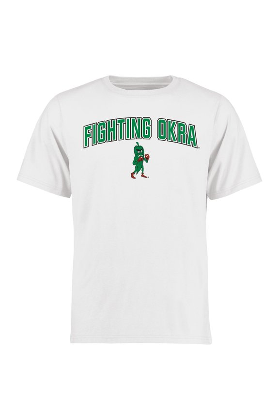 Men's White Delta State Statesmen Proud Mascot T-Shirt