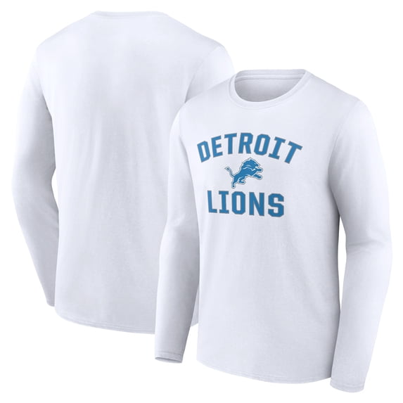 Men's White Detroit Lions Victory Arch Long Sleeve T-Shirt