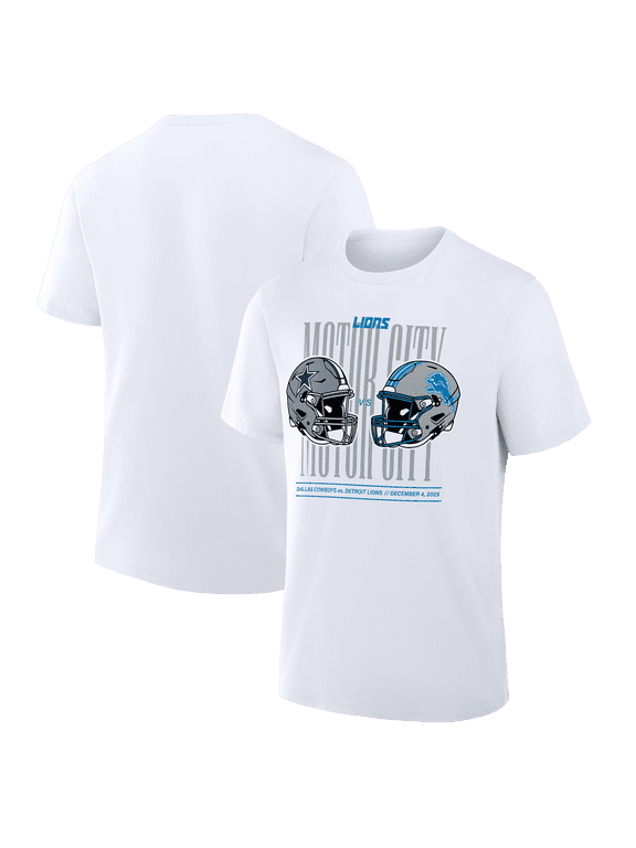 Men's White Detroit Lions vs. Dallas Cowboys White Out T-Shirt