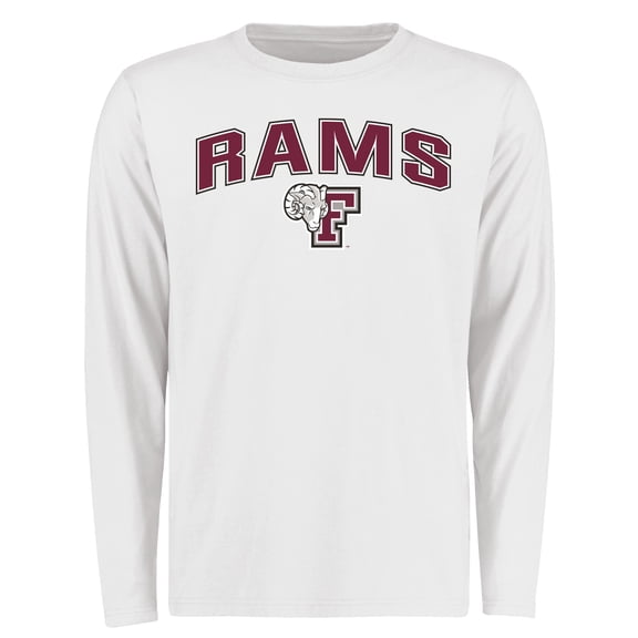 Men's White Fordham Rams Proud Mascot Long Sleeve T-Shirt
