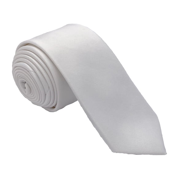 Men’s White Formal Satin Self-Tie Necktie in a Variety of Colors by Spencer J’s Signature Satin Collection