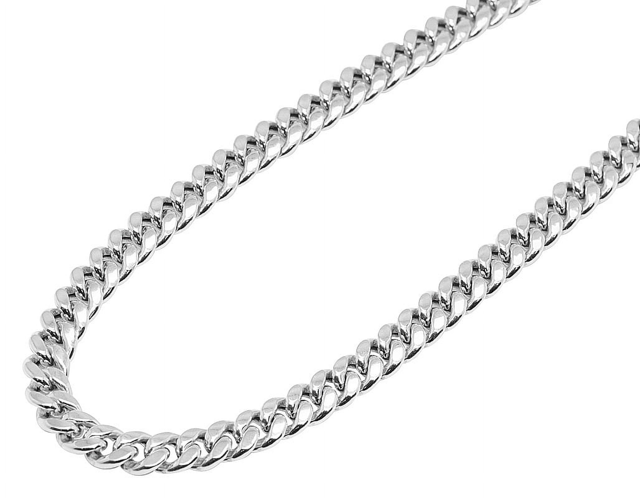 Men's White Gold Solid Miami Cuban Link 9mm Chain Necklace 2030 Inches