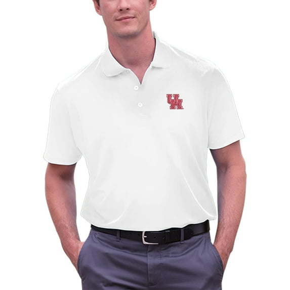 Men's White Houston Cougars Big & Tall Vansport Omega Tech Polo