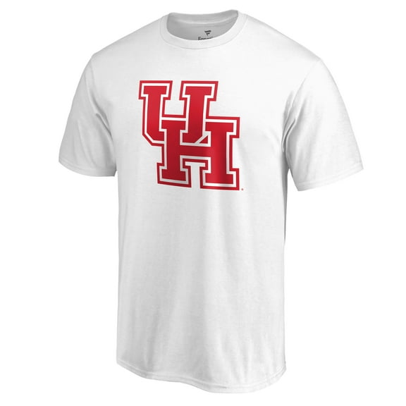 Men's White Houston Cougars Primary Team Logo T-Shirt