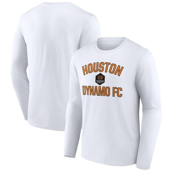 Men's White Houston Dynamo FC Victory Arch Long Sleeve T-Shirt