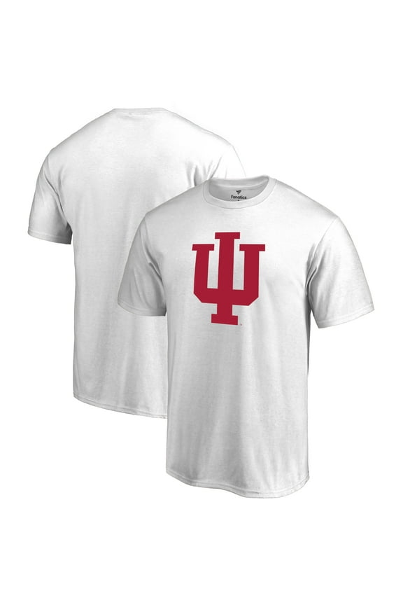 Men's White Indiana Hoosiers Primary Team Logo T-Shirt