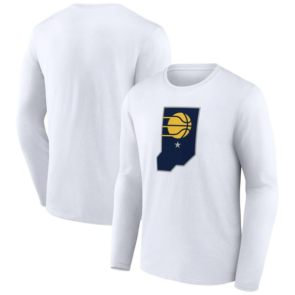 Men's White Indiana Pacers Alternate Logo Long Sleeve T-Shirt