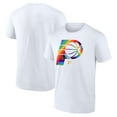thumbnail image 1 of Men's White Indiana Pacers Team Logo Pride T-Shirt, 1 of 3
