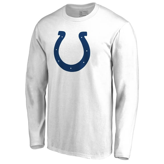 Men's White Indianapolis Colts Primary Logo Long-Sleeve T-Shirt