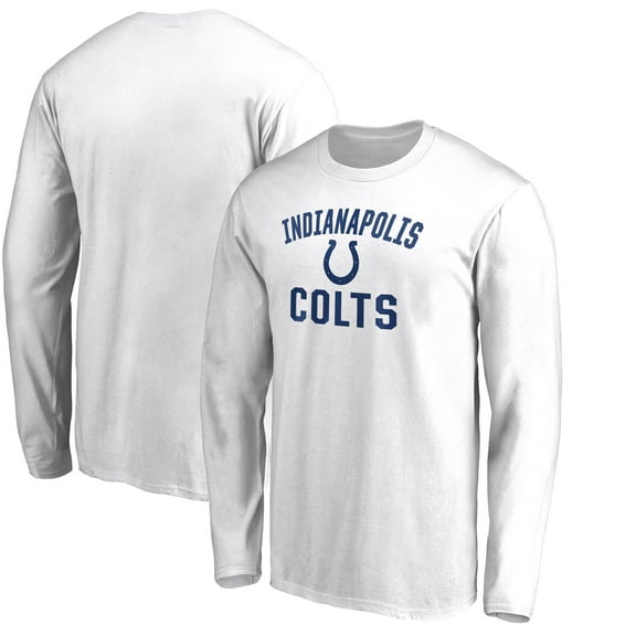 Men's White Indianapolis Colts Victory Arch Long Sleeve T-Shirt