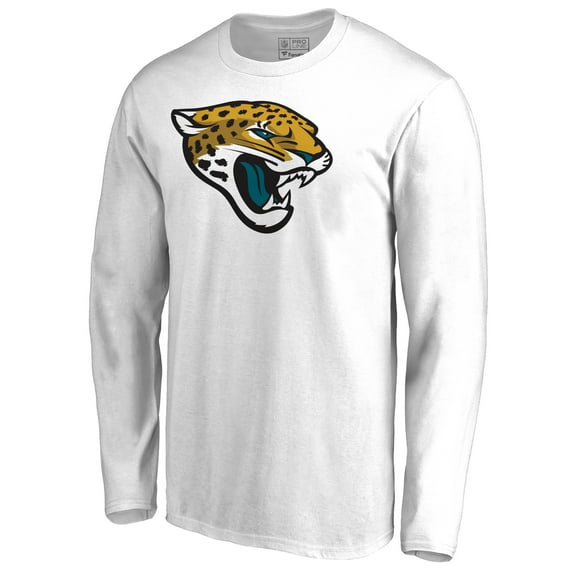 Men's White Jacksonville Jaguars Primary Logo Long-Sleeve T-Shirt