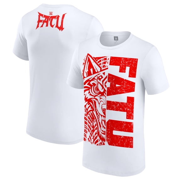 Men's White Jacob Fatu Split Wolf T-Shirt