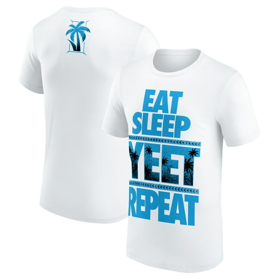 Men's White Jey Uso Eat, Sleep, Yeet, Repeat T-Shirt