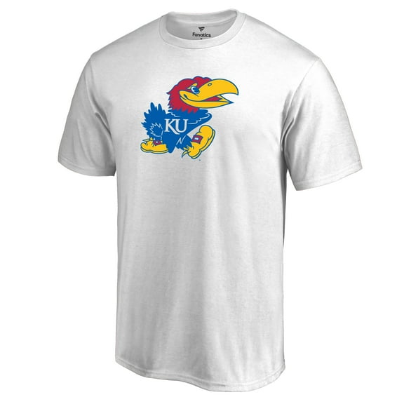 Men's White Kansas Jayhawks Primary Team Logo T-Shirt