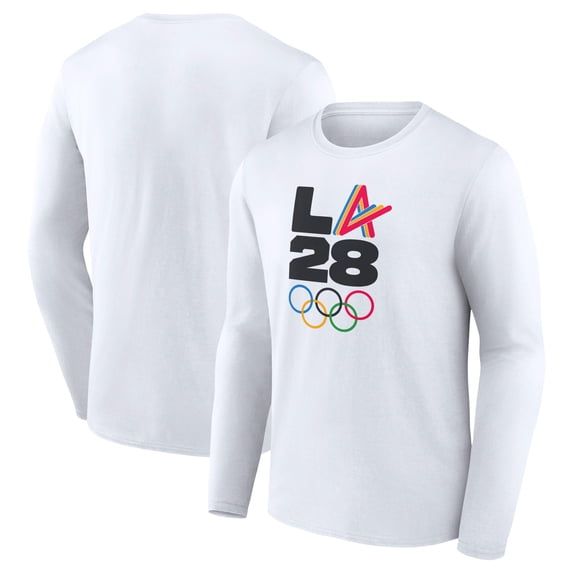 Men's White LA 2028 Summer Olympics Athlete Spirit Long Sleeve T-Shirt