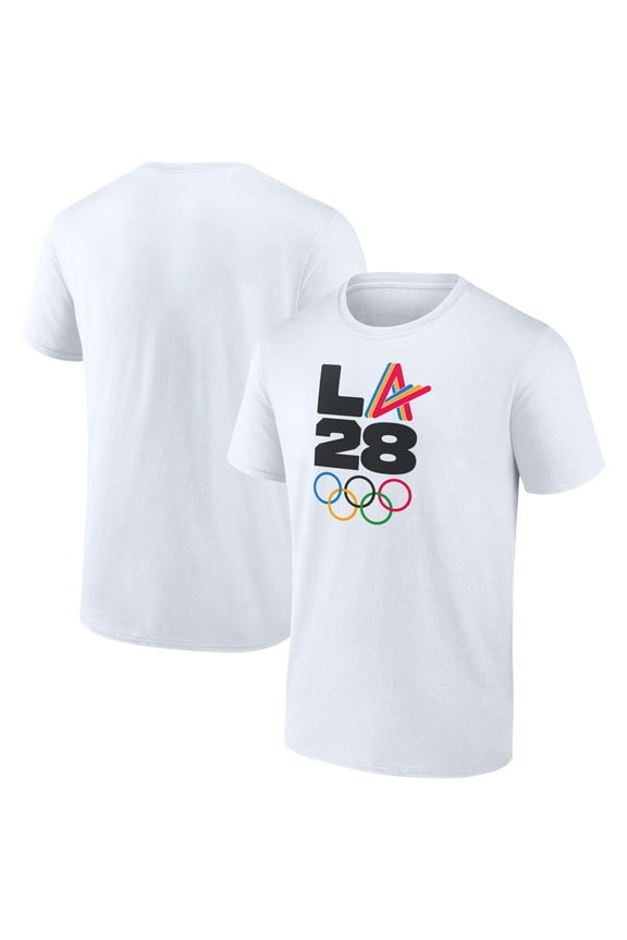 Men's White LA 2028 Summer Olympics Athlete Spirit T-Shirt