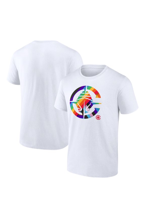 Men's White LA Clippers Team Logo Pride T-Shirt