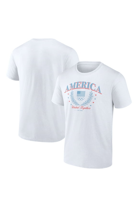 Men's White Team USA Summer Olympics United Together T-Shirt