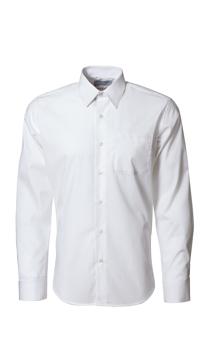 Men's White Tuxedo Shirt With Laydown Collar – 1/4 Pleat Front, Convertible Buttons For Studs
