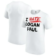 Mens White Logan Paul I Hate Logan Paul T-Shirt