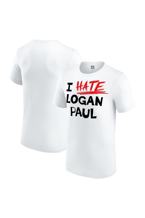 Men's White Logan Paul I Hate Logan Paul T-Shirt