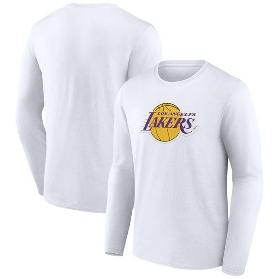 Men's White Los Angeles Lakers Alternate Logo Long Sleeve T-Shirt
