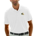 thumbnail image 1 of Men's White Loyola Chicago Ramblers Textured Stripe Polo, 1 of 1