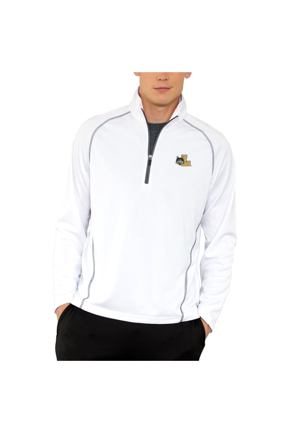 Men's White Loyola Chicago Ramblers Vansport Performance Quarter-Zip Pullover Jacket
