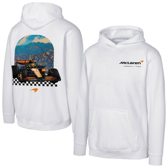 Men's White McLaren F1 Team Retro Pullover Hoodie