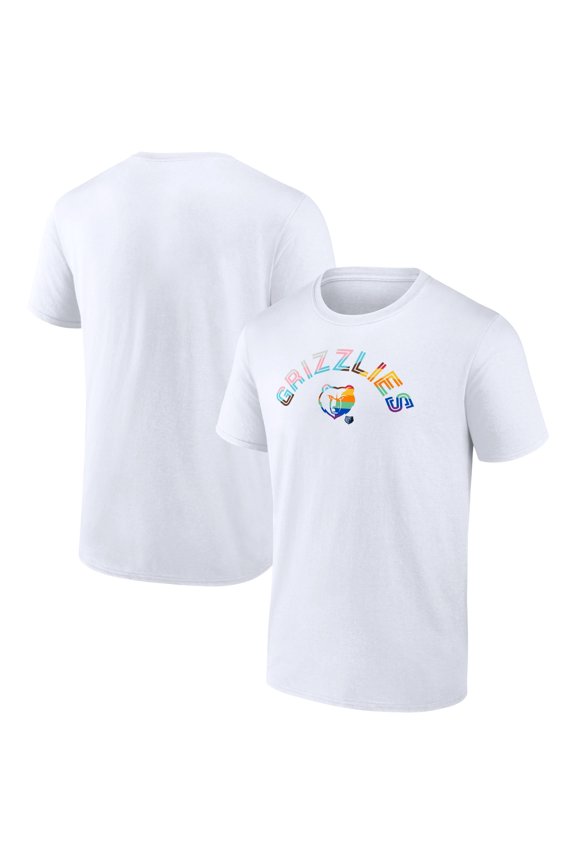 Men's White Memphis Grizzlies Pride T-Shirt