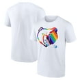 thumbnail image 1 of Men's White Memphis Grizzlies Team Logo Pride T-Shirt, 1 of 3