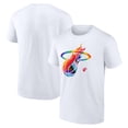 thumbnail image 1 of Men's White Miami Heat Team Logo Pride T-Shirt, 1 of 3