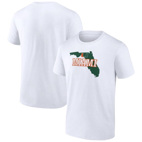 Men's White Miami Hurricanes Home State T-Shirt
