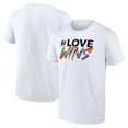 thumbnail image 1 of Men's White Miami Marlins Love Wins T-Shirt, 1 of 3