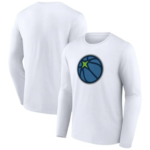 Men's White Minnesota Timberwolves Alternate Logo Long Sleeve T-Shirt